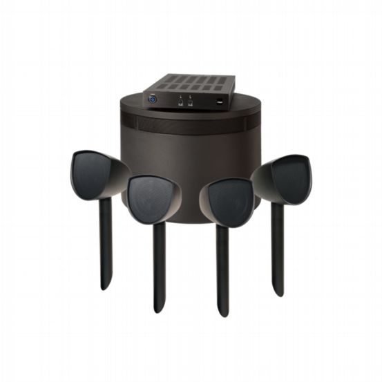 Adept Audio 4-SAT Outdoor Spike Satellite Speakers - Soundscape Landscape System