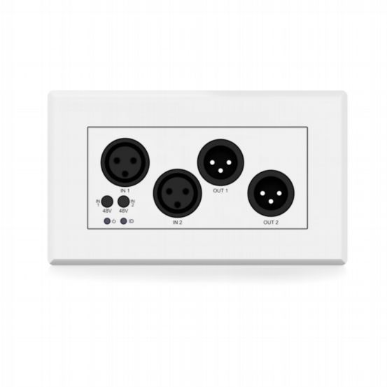 Blustream XLR Dante® Audio Wall Plate - White