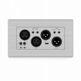 Blustream  Blustream XLR Dante® Audio Wall Plate - Silver