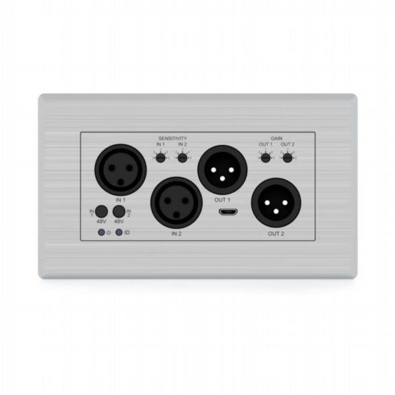 Blustream XLR Dante® Audio Wall Plate - Silver