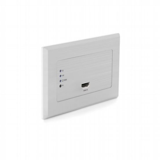 HDMI Wallplate Transmitter via HDBaseT™ - AV, RS-232 and IR, 1080p to 70m (4K 60Hz 4:2:0 up to 40m), Bi-directional PoC, HDCP 2.2 (Silver)
