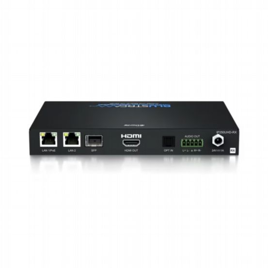 Blustream IP250UHD-RX UHD Video over IP Receiver via 1Gb Managed Network with Dante