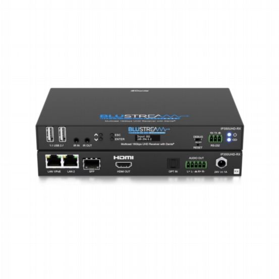 Blustream IP350UHD-RX 4K 60Hz 4:4:4 Video over IP Receiver with Dante