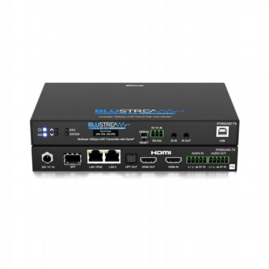Blustream IP350UHD-TX 4K 60Hz 4:4:4 Video over IP Transmitter with Dante