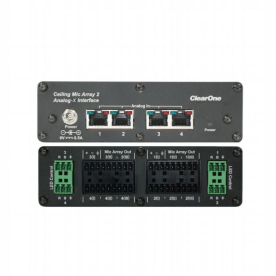 Ceiling Mic Array Analog-X Interface Box to connect up to 4 Junction Boxes
