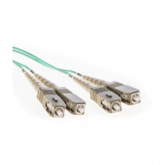 Fibre Cable - Patch Multimode Aqua - Duplex - LC/UPC-LC/UPC - 3mm - Riser - OM3 - 2m