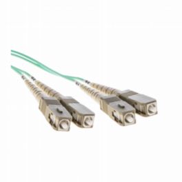 Cleerline Technology Fibre Cable - Patch Multimode Aqua - Duplex - SC/UPC-SC/UPC - 3mm - Riser - OM3 - 1m