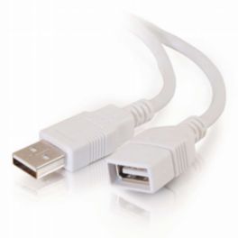 C2G C2G 3.3ft (1m) USB 2.0 A Male to A Female Extension Cable – White