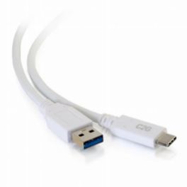 C2G C2G 3ft (0.9m) USB-C® to USB-A 3.2 Gen 1 (5Gbps) Cable M/M – White