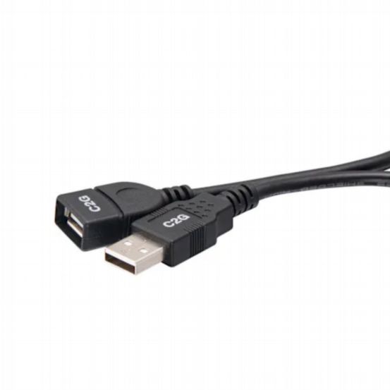 C2G 9.8ft (3m) USB 2.0 A Male to A Female Extension Cable - Black