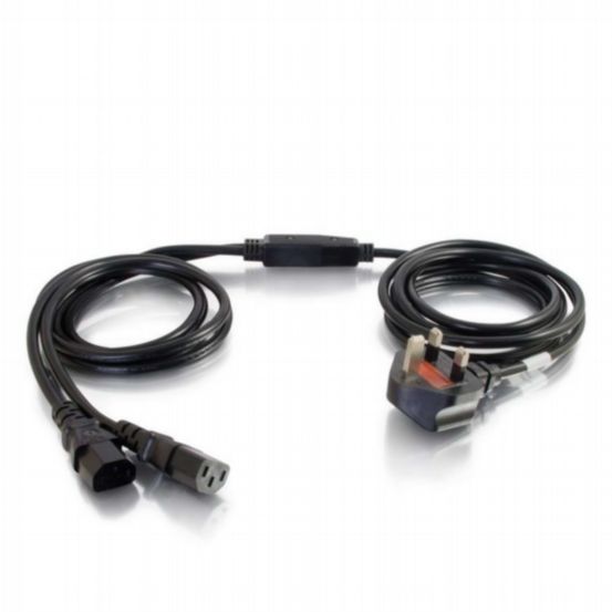 C2G 3m UK Power Cord Splitter (BS 1363 to 2x IEC 60320 C13)