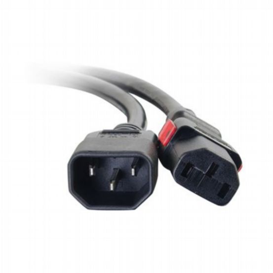 C2G 1.8m (6ft) Locking C14 to C13 Power Cord, 10A 250V – Black