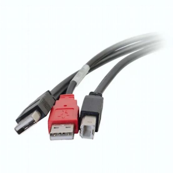 C2G 2m USB 2.0 One B Male to Two A Male Y-Cable