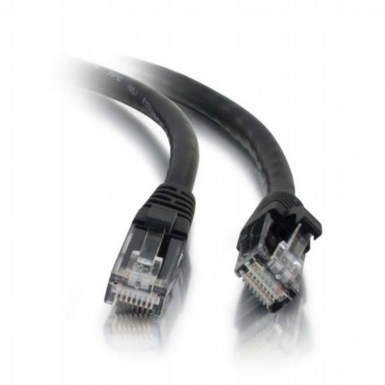 C2G 0.3m Cat5e Booted Unshielded (UTP) Network Patch Cable – Black