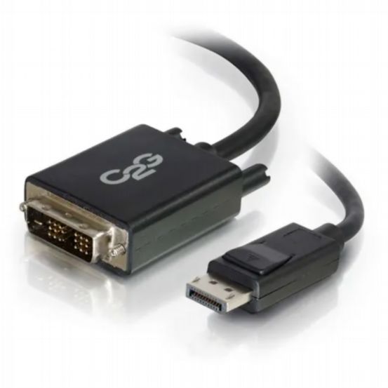 C2G 1m DisplayPort™ Male to Single Link DVI-D Male Adapter Cable – Black