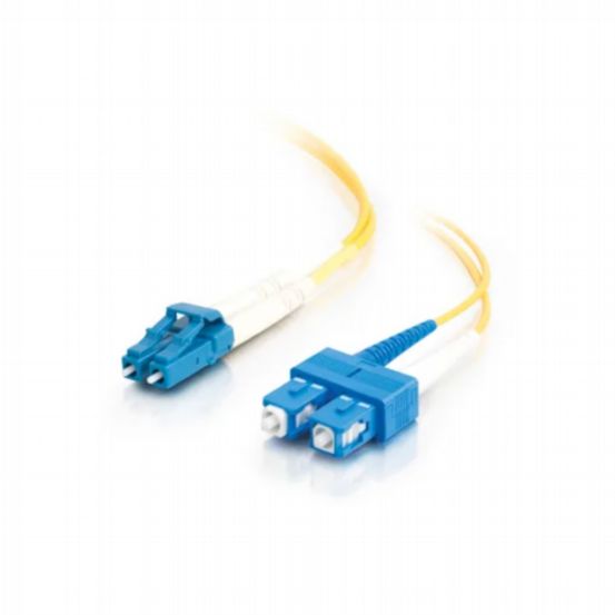 C2G 10m LC-SC OS2 Duplex Singlemode Fibre Optic Cable - Yellow
