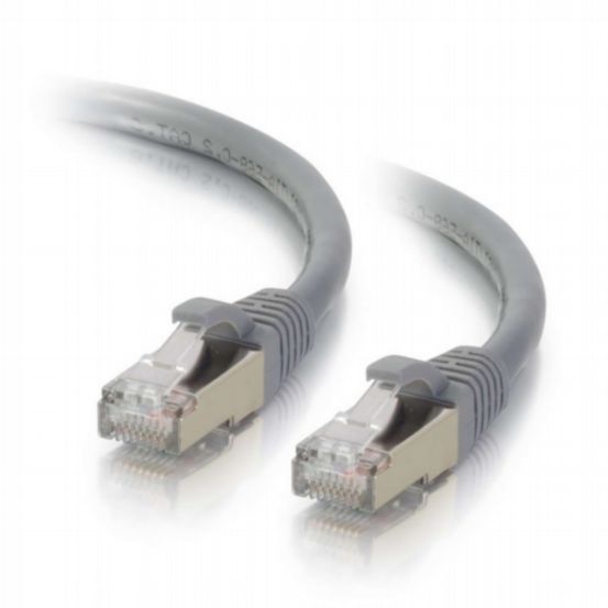 C2G 5m Cat6a Booted Shielded (STP) Network Patch Cable – Grey
