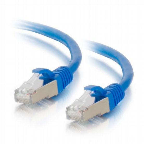 C2G 2m Cat6a Booted Shielded (STP) Network Patch Cable – Blue