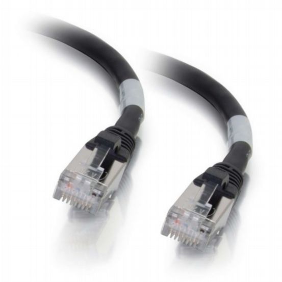C2G 2m Cat6a Booted Shielded (STP) Network Patch Cable – Black