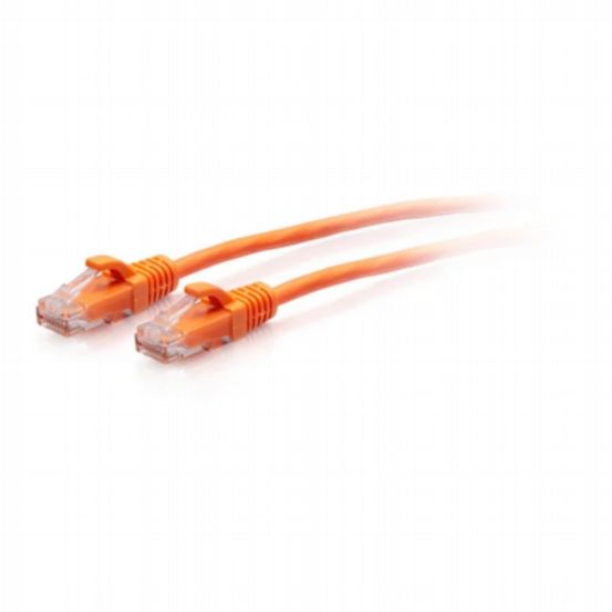 C2G 1ft (0.3m) Cat6a Snagless UTP Slim Ethernet Patch Cable – Orange