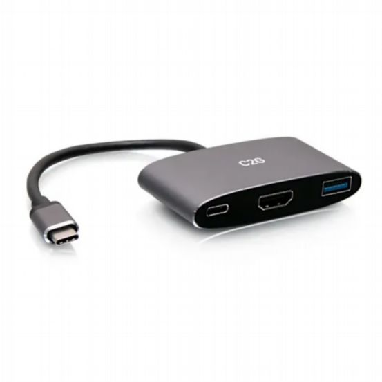 C2G USB-C® 3-in-1 Mini Docking Station with HDMI®, USB-A & USB-C Power Delivery (100W, 4K 60Hz)