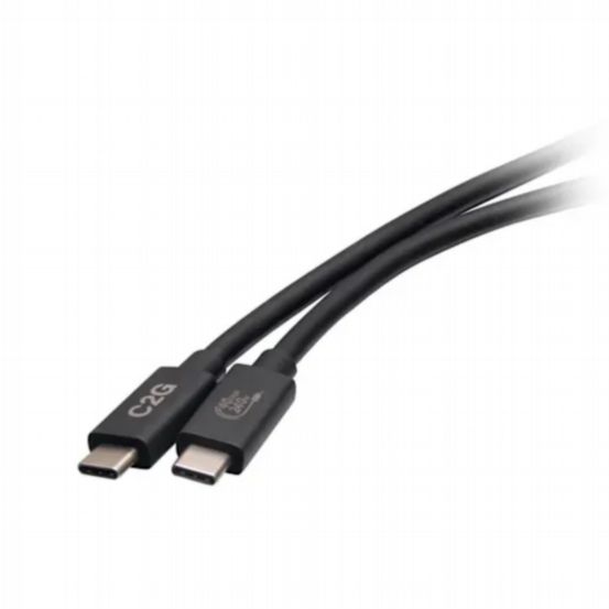 C2G 3.3ft (1m) USB 4.0 USB-C to USB-C Cable – 240W Charging, Black