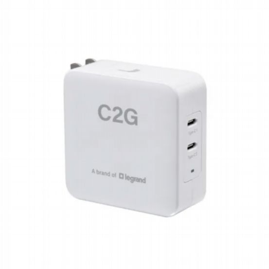 C2G Dual USB-C® Power Adapter (UK, EU, US) – 65W