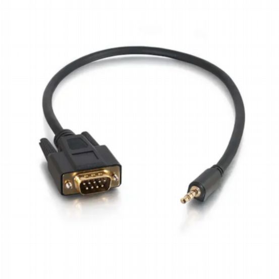 C2G 1.5ft (0.46m) Velocity™ DB9 Male to 3.5mm Male Serial RS232 Adapter Cable