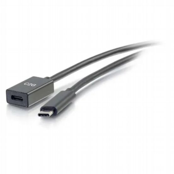 C2G 3ft (0.9m) USB-C to C 3.2 Gen 1 (5Gbps) Male to Female Extension Cable