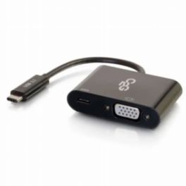 C2G C2G USB-C to VGA Multiport Adapter with Power Delivery (60W) – Black