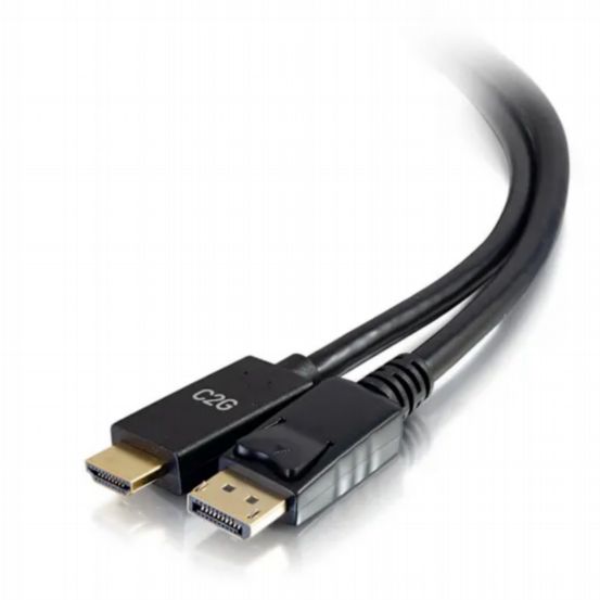 C2G 6ft (1.8m) DisplayPort™ to HDMI™ Passive Adapter Cable – 4K 30Hz