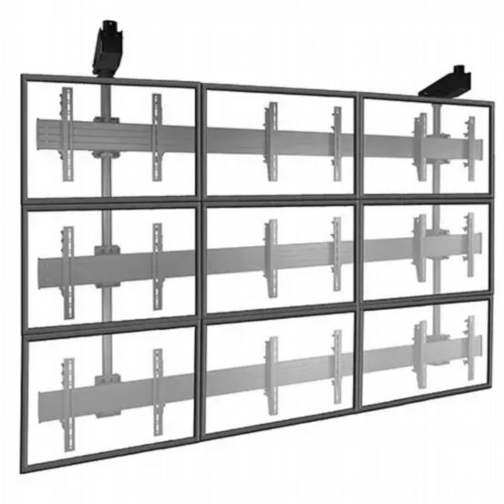 Chief Fusion® Micro-Adjustable Large Ceiling-Mounted 3x3 Video Wall Solution
