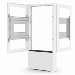 Chief Chief Impact™ Floor Mounted Back-to-Back Kiosk – Portrait 55" – White