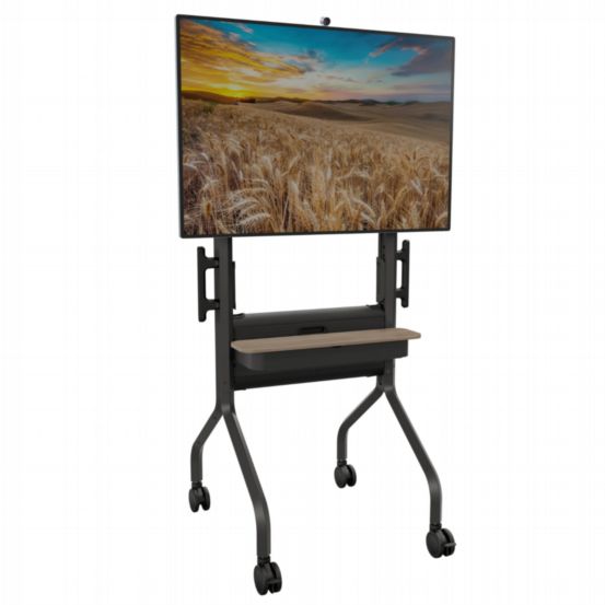 Chief Voyager Large Manual Height Adjustable AV Cart – Black
