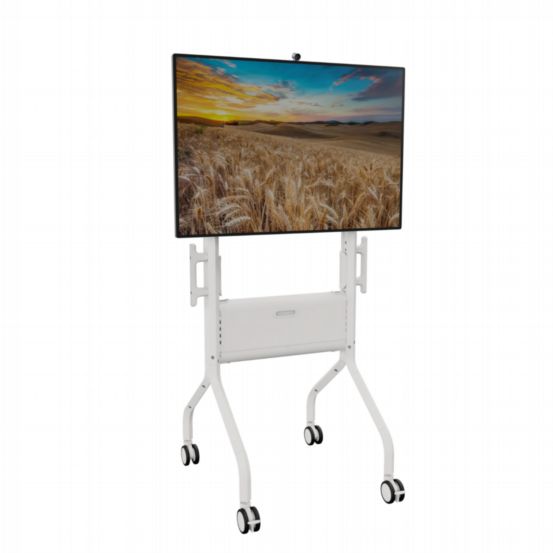 Chief Voyager Large Manual Height Adjustable AV Cart – White