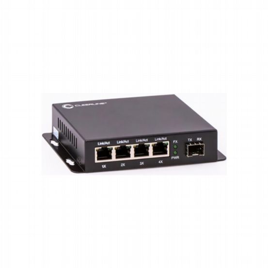 1 x SFP to 4 x RJ45 PoE+ Gigabit Non-Managed Switch