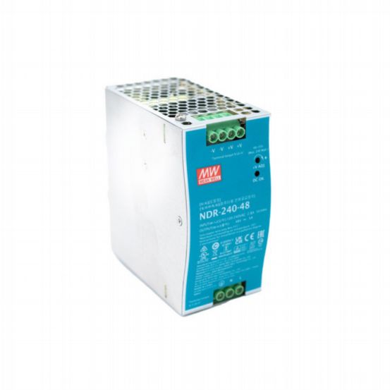 Industrial power supply 240W, AC 88-132VAC /176-264VAC, DC 48V output 2.5A, DIN rail mountable