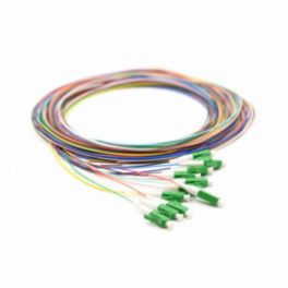 Cleerline Technology 12 Fiber Pigtails, LC/APC, 900 µm, 9 µm OS2, 3 m