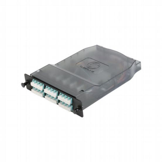 HD Splice Cassette, 24 Fiber, Quad, LC/UPC, 50 µm OM3, 1 m Pigtails