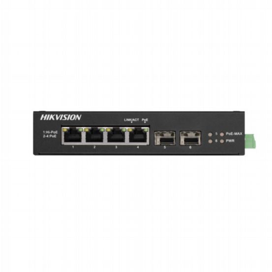 DS-3T0506HP-E/HS - L2, Unmanaged 4 Gigabit