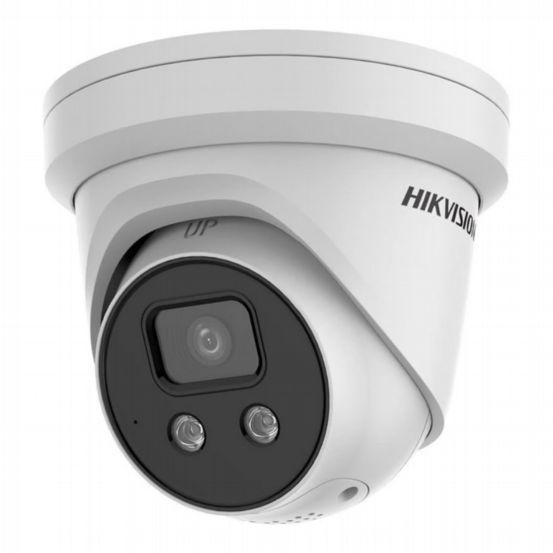 Hikvision DS-2CD2346G2-ISU/SL(2.8mm)(C) 4MP AcuSense Turret Camera with Strobe & Audio Alarm