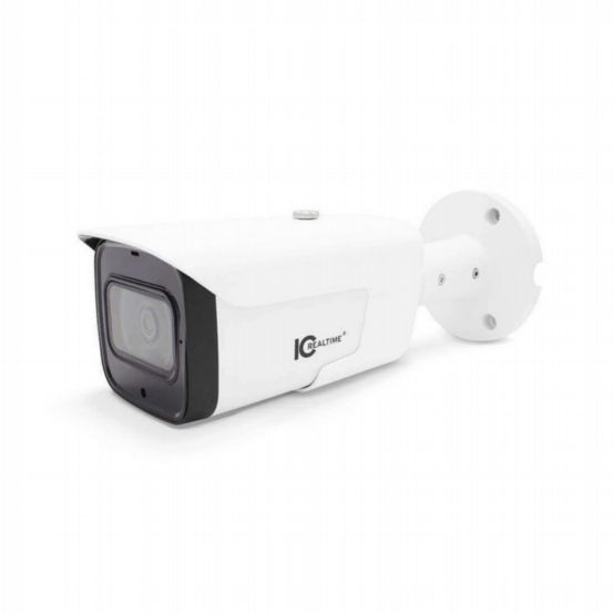 Clearance 4MP IP Indoor/Outdoor MID Size Bullet. Varifocal 2.8-12MM Motorized Lens (98° - 31°). 164 Feet Smart IR. PoE Capable - White