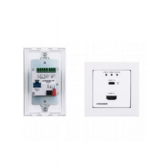 WP-20CT/EU-80/86(W) 4K60 4:2:0 HDMI & USB–C Wall–Plate Auto Switcher/Transmitter over Long–Reach HDBaseT
