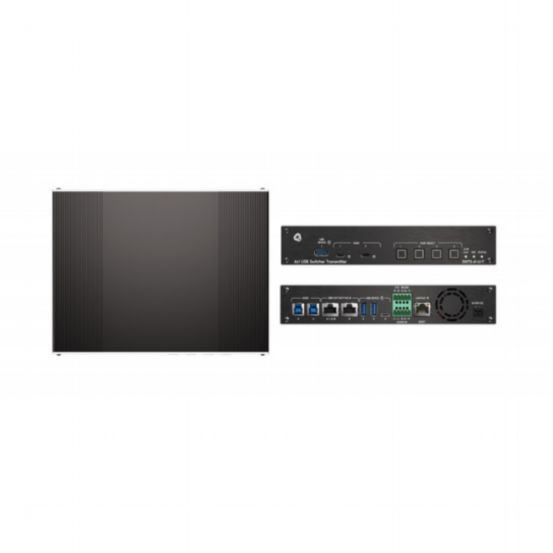 SWT3-41-U-T 4x1 USB 3.2/2.0 host PoE-acceptor managed switcher with 3-devices & USB 2.0 & ETH 2 links Tx over 1 CAT cable