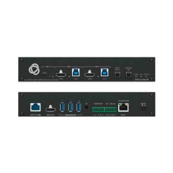 SWT3-31-HU-TR 3x1 4K60 USB–C/HDMI Switcher Extender