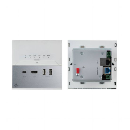 EXT3-C-WP-XR-T/UK(W) 4K60 4:2:0 HDMI 2-gang Wall-plate Receiver over PoE Long-Reach HDBT (GB) (WHITE)