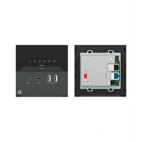 EXT3-C-WP-XR-T/UK(B) 4K60 4:2:0 HDMI 2-gang Wall-plate Receiver over PoE Long-Reach HDBT (GB) (BLACK)