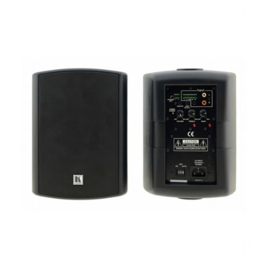 TAVOR-5-O(PAIR)/BLACK 2x30 Watt Powered On-Wall Speaker System - Black with EU power cord