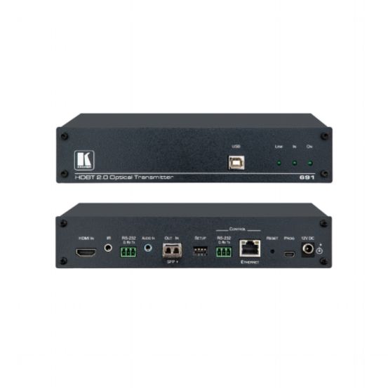 691 4K60 4:2:0 HDMI/USB/Eth/Cntl over Ultra-Reach HDBT Fiber Tx