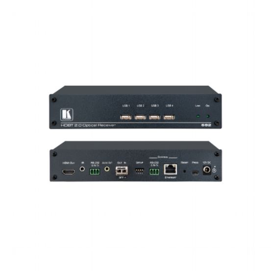 692 4K60 4:2:0 HDMI/USB/Eth/Cntl over Ultra-Reach HDBT Fiber Rx